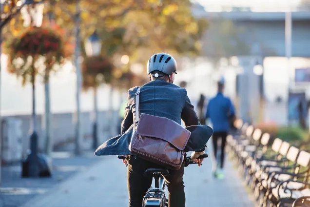 back of a cyclist 